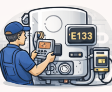 Gas Safe engineer running full boiler health check — TopFix South London