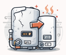 Old broken boiler replaced with new energy-efficient unit — TopFix South London